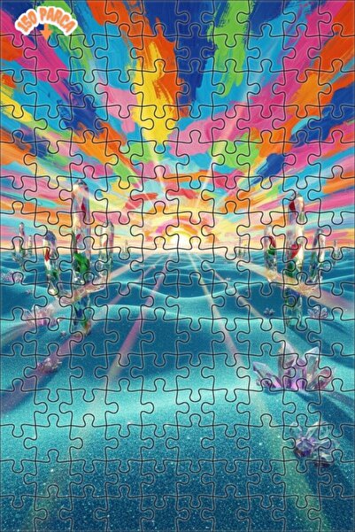 Teona Ahşap لغز فني بمظهر لوحة زيتية لغروب الشمس في الصحراء الكريستالية 150 ق...