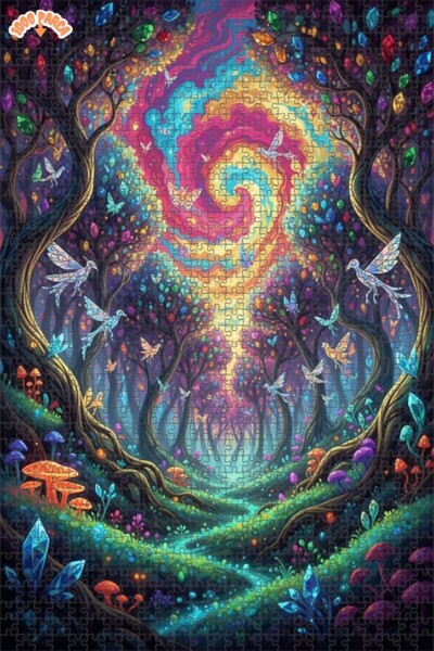 Teona Ahşap لغز خشبي مؤطر بطبقتين من فن الأحلام الكريستالية على شكل طائر الفر...