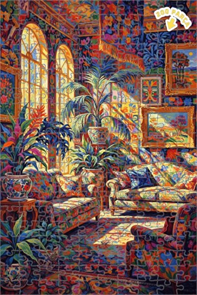 Teona Ahşap ألوان نابضة بالحياة لفن الصالون البوهيمي، لغز خشبي بإطار مزدوج ال...