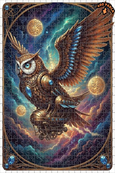 Teona Ahşap لغز خشبي مؤطر بطبقتين مطلي بالزيت بتصميم الرحلة الكونية للبومة ال...