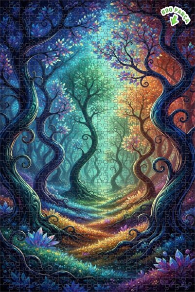 Teona Ahşap لغز خشبي مؤطر بطبقتين من ماسالي فورست دريم 800 قطعة 70x50