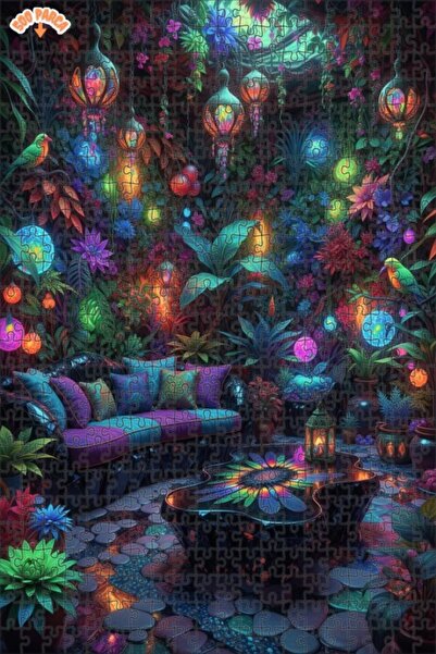 Teona Ahşap لغز خشبي مؤطر بطبقتين من ماجيكال فورست إركل 500 قطعة 50x30