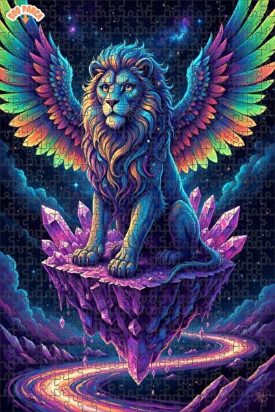 Teona Ahşap لغز خشبي بإطار مزدوج الطبقات على شكل جزيرة كريستالية على شكل أسد ...