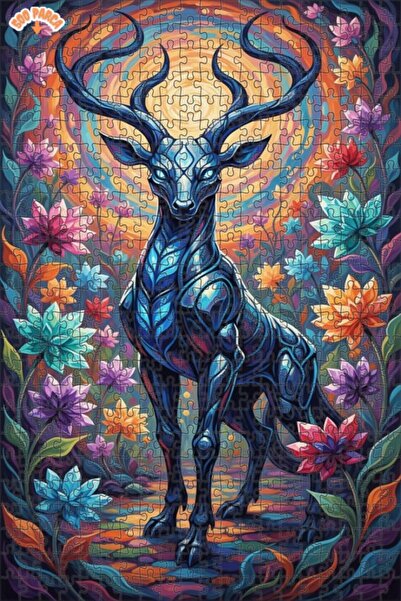 Teona Ahşap لغز خشبي حديث ذو طابقين بإطار، بتصميم غابة ساحرة ومشهد زيتية لغزل...