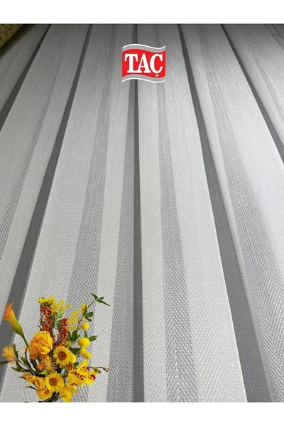 Vooralles Eerliefdevol 1/2 Seyrek Pile 80029 Şantuk Balık Sırtı Beyaz Tül Per...