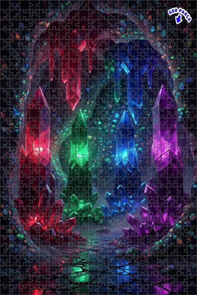 Teona Ahşap لغز خشبي بإطار مزدوج الطبقات بمظهر لوحة زيتية لمعان الكهف الكريست...