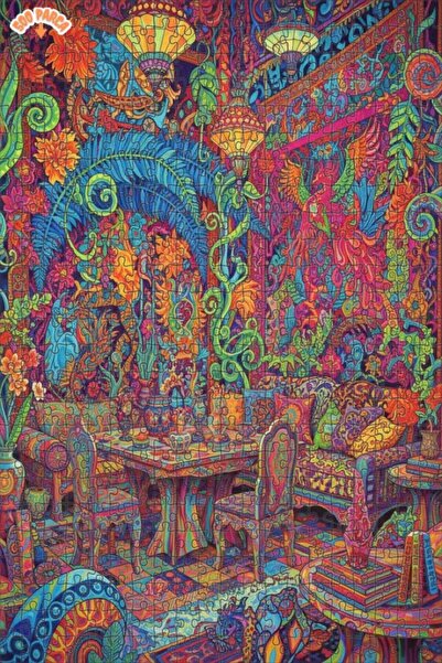 Teona Ahşap فن تصميم المنزل الملون والذهاني 500 قطعة 50x30