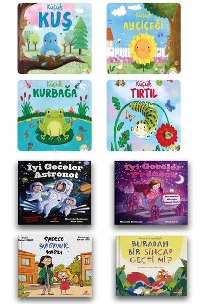 TÜRKİYE İŞ BANKASI KÜLTÜR YAYINLARI 8 li Çocuk Kitabı Seti / Okul Öncesi / Be...
