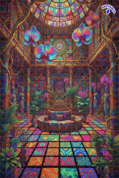 Teona Ahşap لغز خشبي بإطار مزدوج الطبقات من فن الموزاييك الملون من رياجاردن، ...