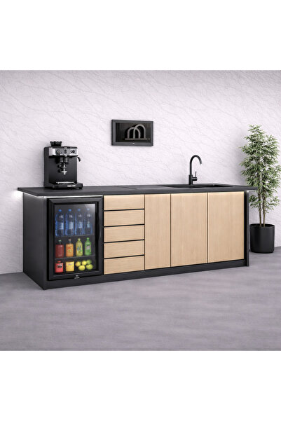 MODERN HOUSE Coffee corner, dark gray and beige