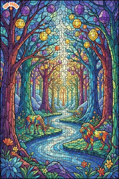 Teona Ahşap لغز خشبي ملون بإطار مزدوج الطبقات يحتوي على 500 قطعة مقاس 50×30