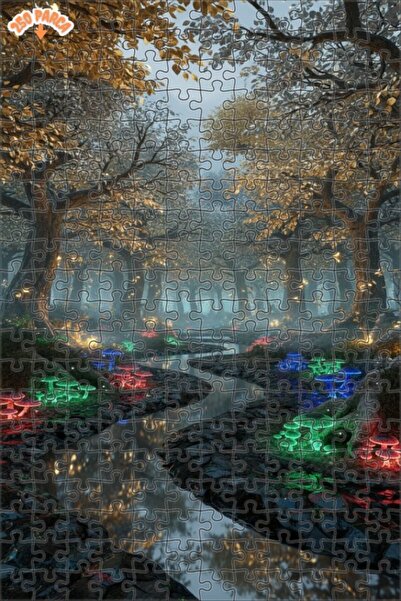 Teona Ahşap أضواء الغابة السحرية، لغز خشبي بإطار مزدوج الطبقات بمظهر لوحة زيت...