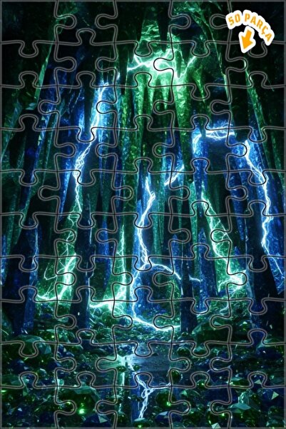 Teona Ahşap لغز خشبي بإطار مزدوج الطبقات من كريستال مجارى شيمش، 50 قطعة، 15×25