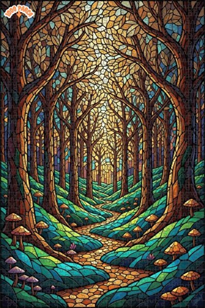 Teona Ahşap لغز خشبي فني من فنون الفسيفساء الغابية السحرية، لغز خشبي بإطار مز...