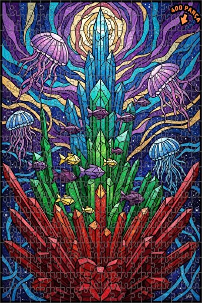 Teona Ahşap لغز خشبي بإطار مزدوج الطبقات من كريستال ديني أتاشي 400 قطعة 35x35