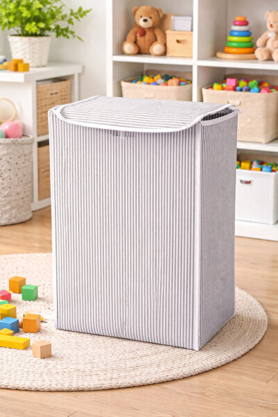 alas ev tekstil A foldable storage and organization basket with washable fabr...