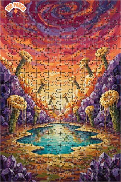 Teona Ahşap لوحة فنية بمناظر طبيعية عالمية غريبة بمظهر اللوحات الزيتية، لغز خ...