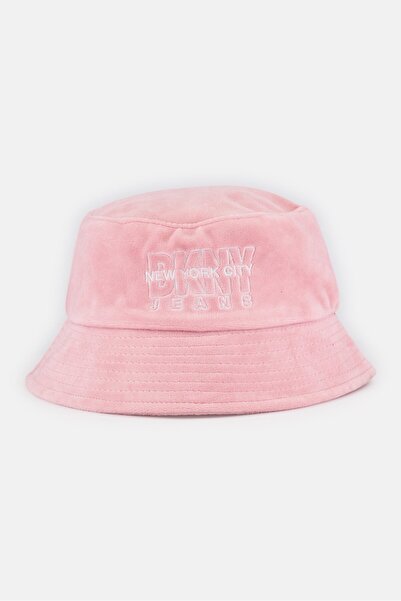 Dkny Jeans Kids Girl Embroidered Logo Bucket Hat, Pink