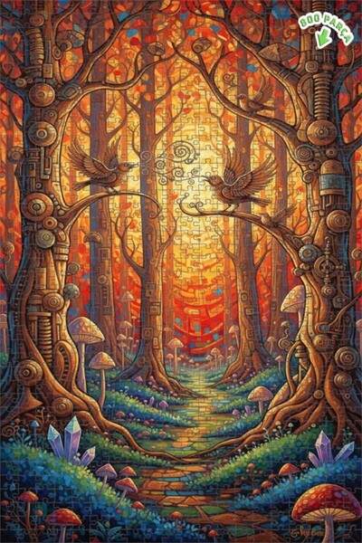 Teona Ahşap لغز خشبي مؤطر بطبقتين من ماركة ماجيك أورانج فليرز 800 قطعة 70×50