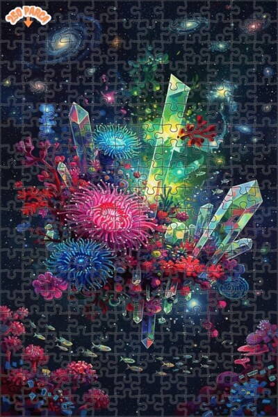 Teona Ahşap لغز فني من الكريستال المرجاني الفضائي 250 قطعة 30x30