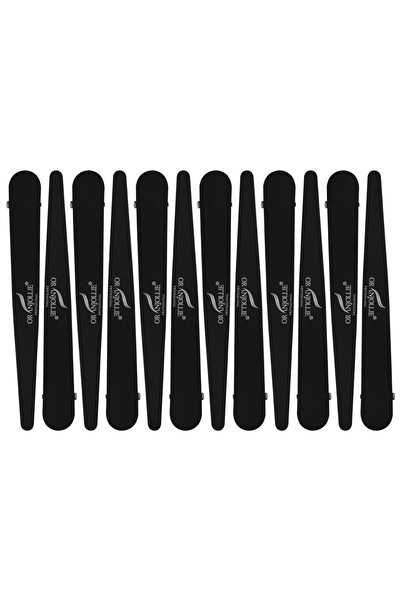 GlaMLo Accessories Set of 12 professional hair clips, black - secure hold for...