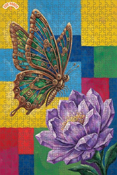 Teona Ahşap لوحة زيتية ميكانيكية على شكل فراشة وزهرة كريستالية، لغز خشبي بإطا...