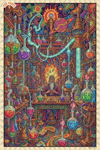 Teona Ahşap Magic Alchemy Laboratory Colorful Looking Modern Double-Decker Fr...