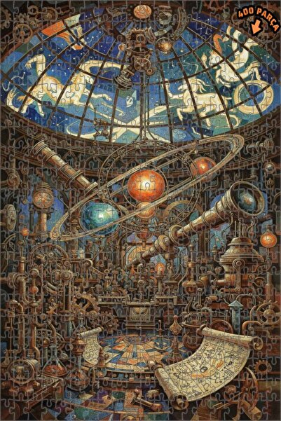 Teona Ahşap لغز خشبي مؤطر بطبقتين بمظهر لوحة زيتية لمنزل مراقبة السماء الشهير...