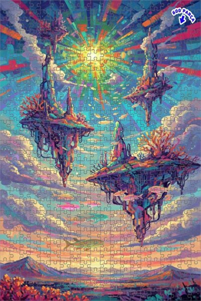 Teona Ahşap لغز خشبي بإطار مزدوج الطبقات بمظهر مدينة تحت الماء رائع، 600 قطعة...