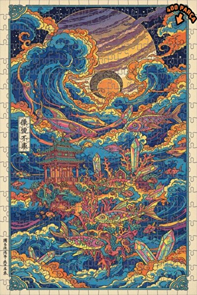 Teona Ahşap لوحة زيتية لعصر الإمبراطورية تحت البحرية الخيالية، لغز خشبي بإطار...