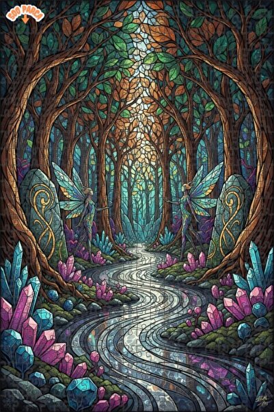 Teona Ahşap لغز خشبي مؤطر بطبقتين يصور الحياة البرية في الغابة السحرية 500 قط...