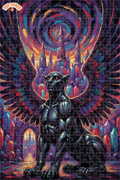 Teona Ahşap لغز خشبي على شكل مدينة خرافية مع جناح، 250 قطعة، 30×30