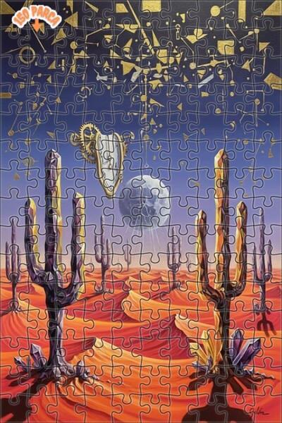 Teona Ahşap لغز خشبي بمظهر الكريستال الصحراوي الخيالي وزيت الزمن، 150 قطعة، 2...