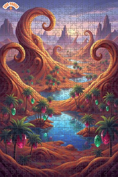 Teona Ahşap لغز خشبي بإطار مزدوج الطبقات من فن الحلم الغريب 500 قطعة 50x30