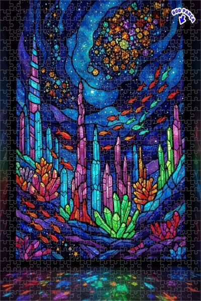 Teona Ahşap لغز خشبي بإطار مزدوج الطبقات على شكل شلالات تحت البحر من الكريستا...