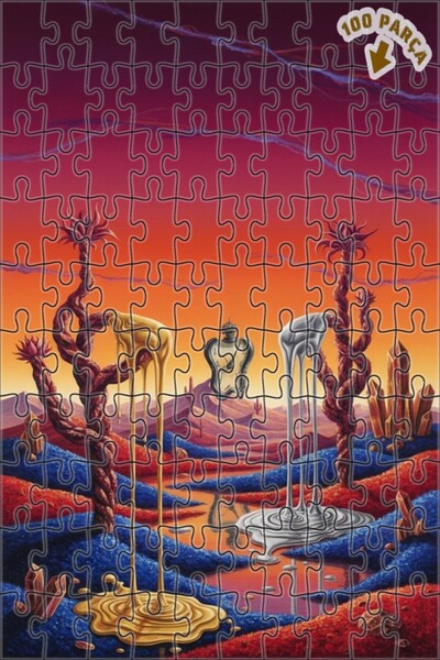 Teona Ahşap لوحة زيتية بتأثير الذوبان الزمني الخيالي 100 قطعة 25×25