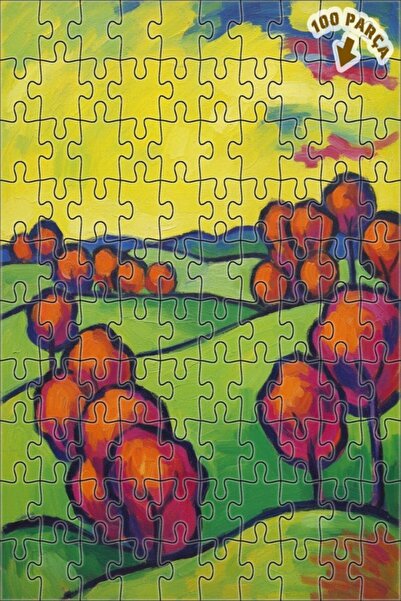 Teona Ahşap ألوان نابضة بالحياة، مناظر طبيعية درامية، لوحة زيتية، لغز خشبي بإ...