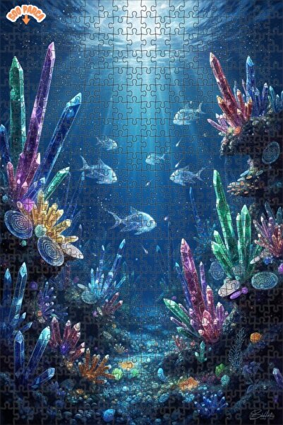 Teona Ahşap لغز خشبي بإطار على شكل منظر غواصة كريستالية مكون من طابقين 500 قط...