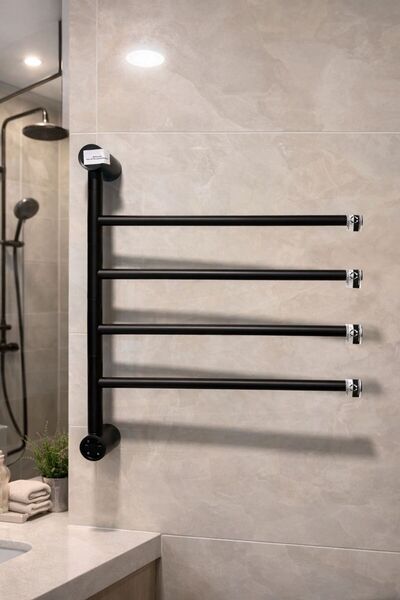 Termovan Elektrikli Havlupan 45x55x90 Cm 80 Watt ( Siyah )