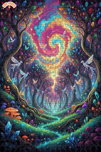 Teona Ahşap لغز خشبي مؤطر بطبقتين من فن الأحلام الكريستالية على شكل طائر الفر...