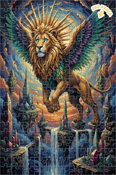 Teona Ahşap لغز خشبي مؤطر بطبقتين من مملكة الأسد المجنح 200 قطعة 25×35