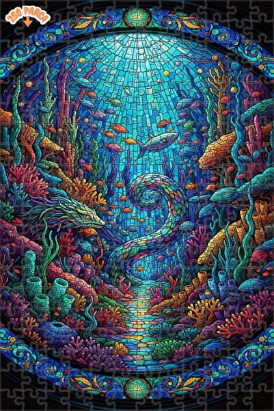 Teona Ahşap لغز خشبي رائع على شكل تنين البحر وحشية الأسماك مكون من طابقين بإط...