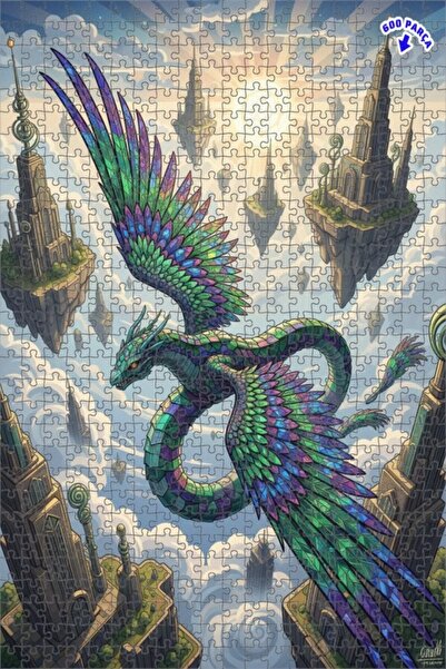 Teona Ahşap ألغاز خشبية بإطار مزدوج الطبقات بتصميم أجنحة ملونة تشبه التنين ال...