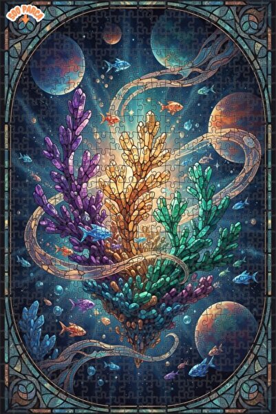 Teona Ahşap لغز خشبي بإطار مزدوج الطبقات بألوان كريستالية تحت البحر 500 قطعة ...