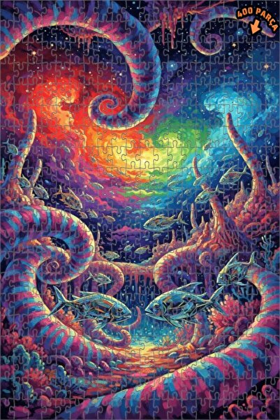 Teona Ahşap لغز خشبي رائع بإطار ذو طابقين بمظهر لوحة زيتية يشبه حلم الغواصة 4...