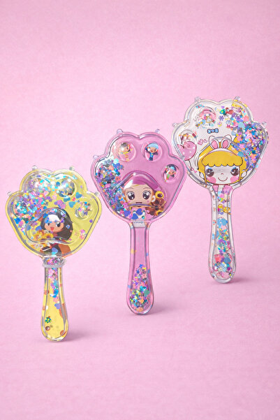 BEYZANA مشط الأميرة اللامع للأطفال - تصميم لامع وممتع وخفيف الوزن