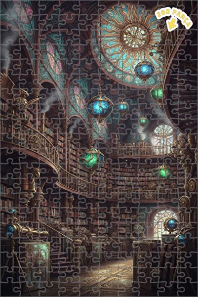 Teona Ahşap لغز خشبي مؤطر من طابقين مطلي بالزيت لمكتبة العصر الفيكتوري التي ت...