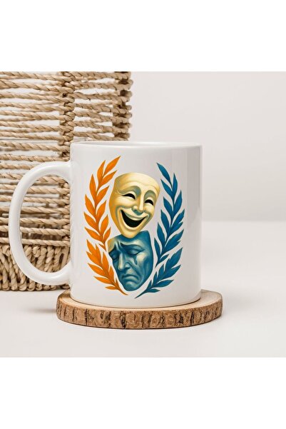 kubdekor Colorful Masks Printed Mugs