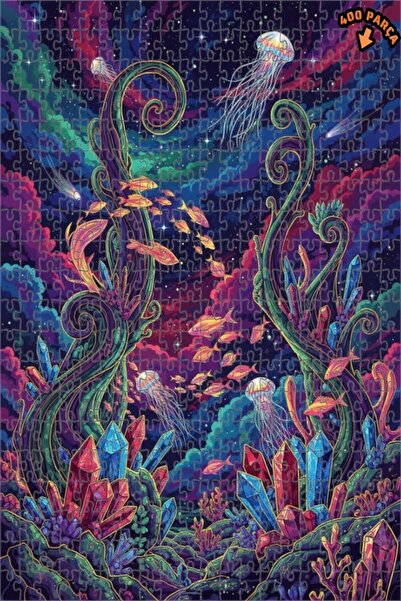 Teona Ahşap لوحة زيتية رائعة لغابة كريستالية تحت الماء، لغز خشبي بإطار مزدوج ...