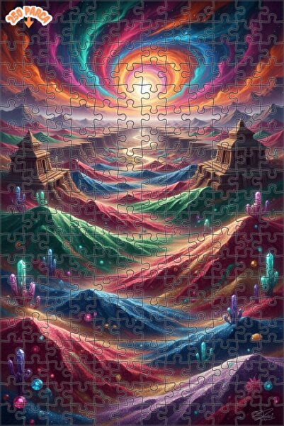 Teona Ahşap لغز خشبي مؤطر بطبقتين من غامازلي جلاكسي فايس، 250 قطعة، 30×30